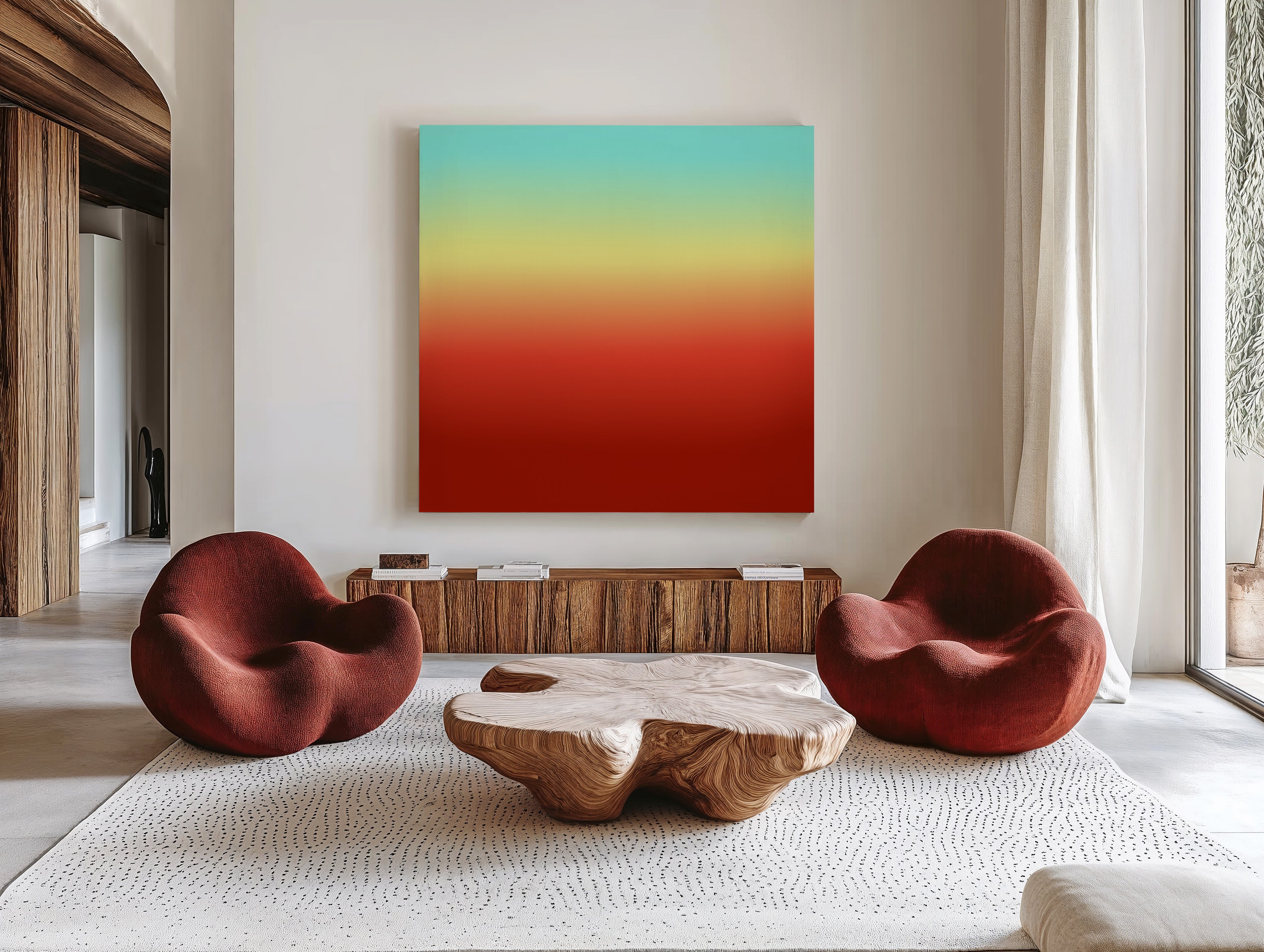 Sunset Gradient Abstract Wall Art