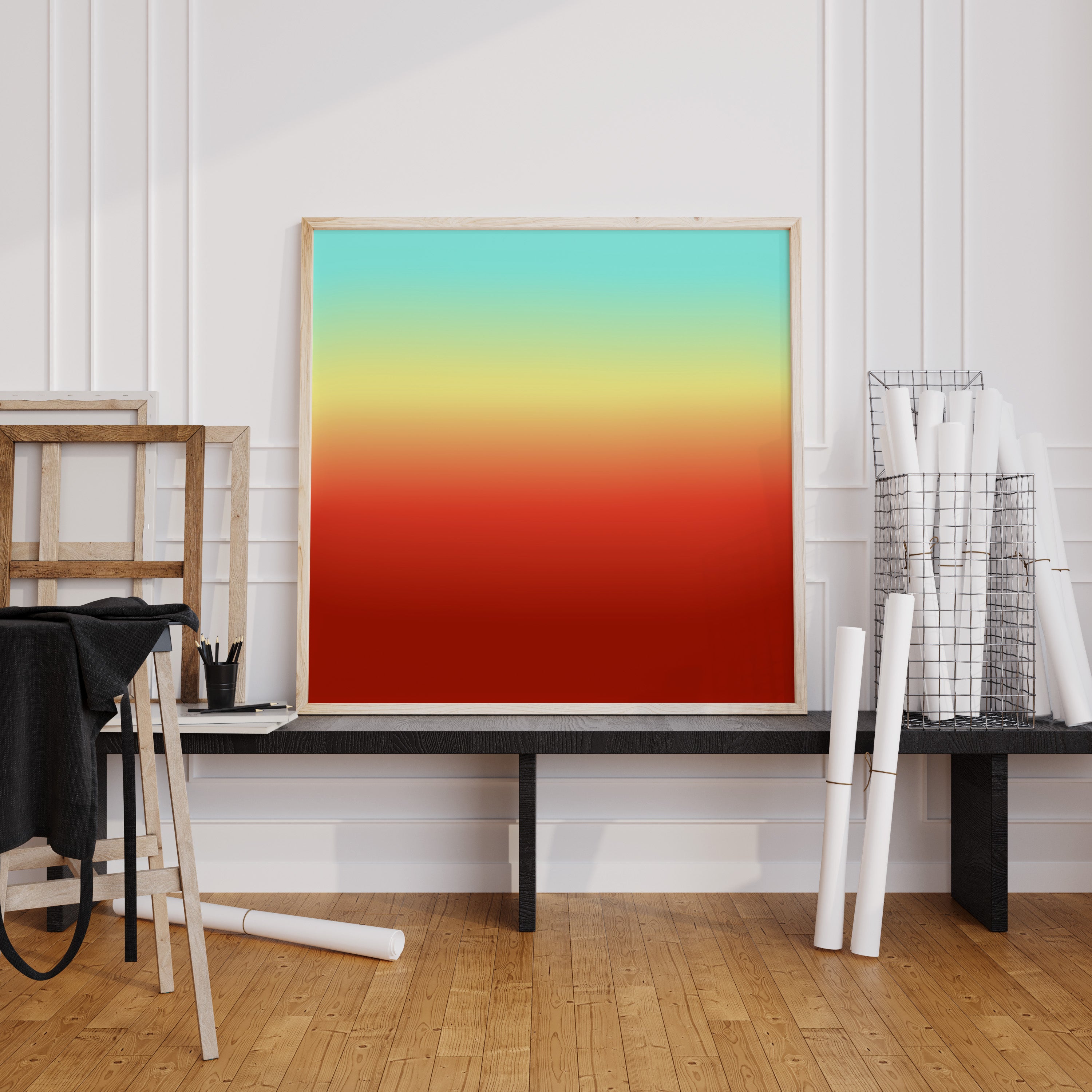 Sunset Gradient Abstract Wall Art