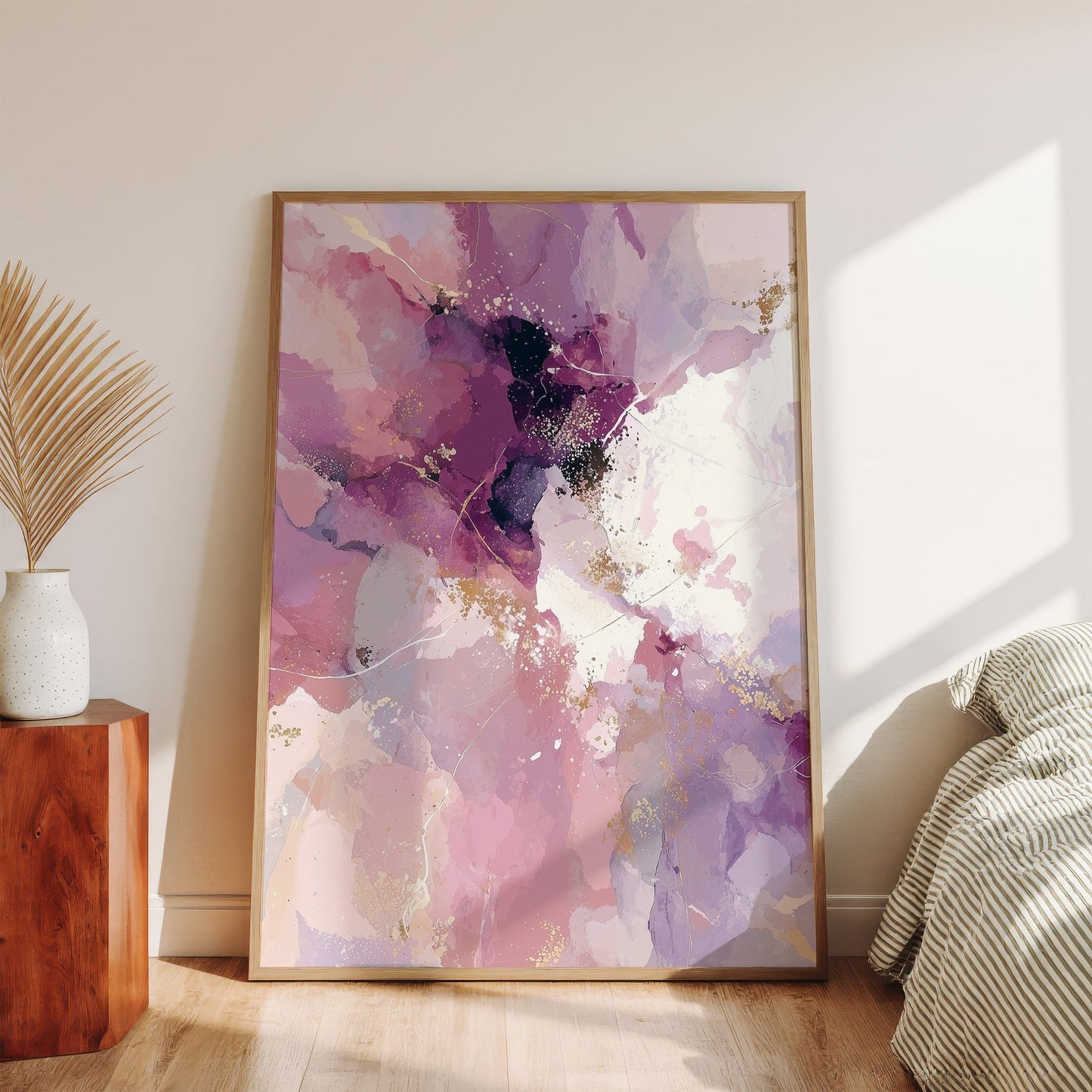 Velvet Amethyst Flow Art canvas wall art – And A Little More