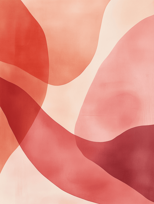 Veyora Red Pink Gradient Abstract Art canvas wall art – And A Little More