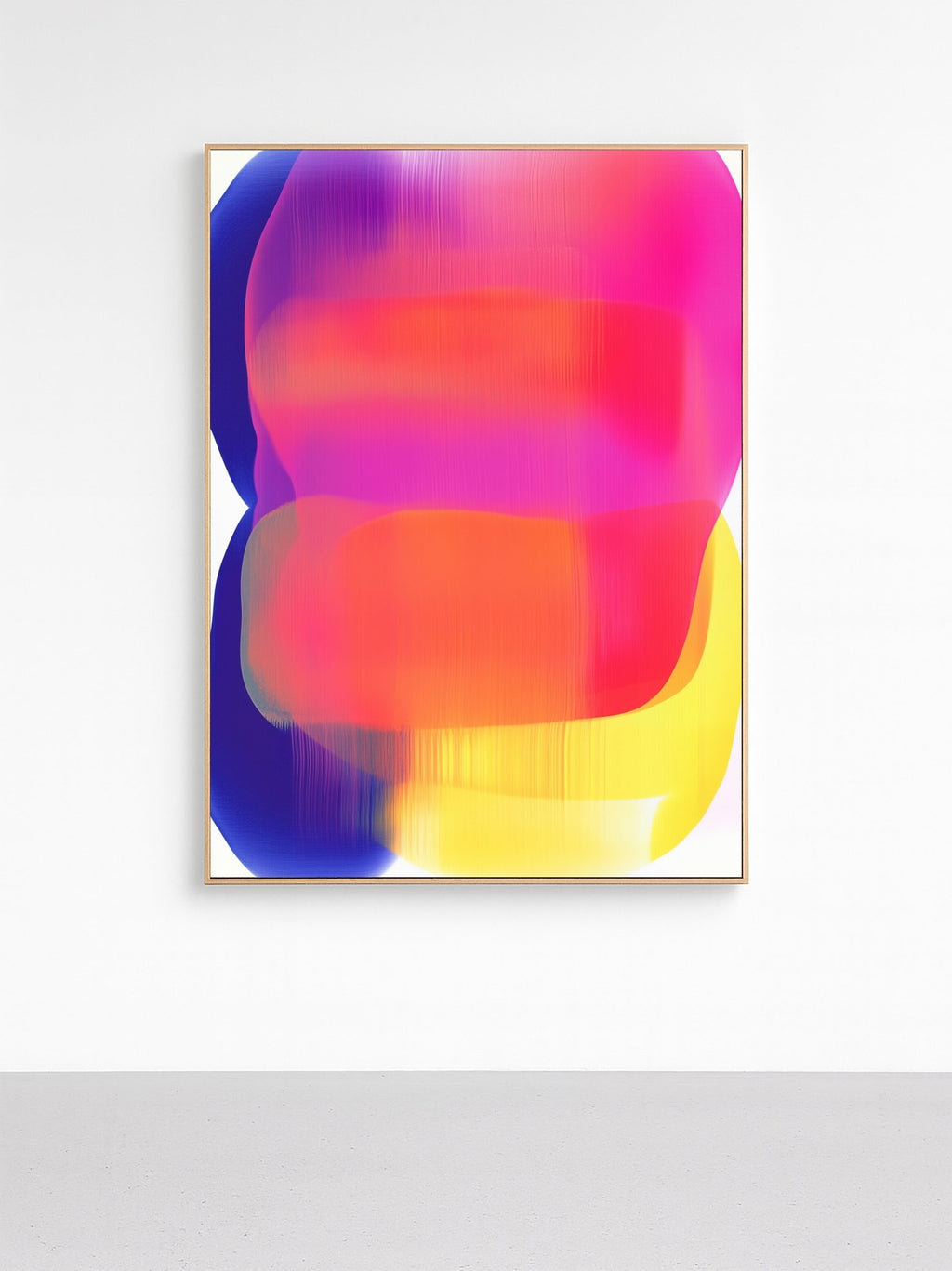 Vibrant Blocks Abstract - Framed Canvas canvas wall art – And A Little More