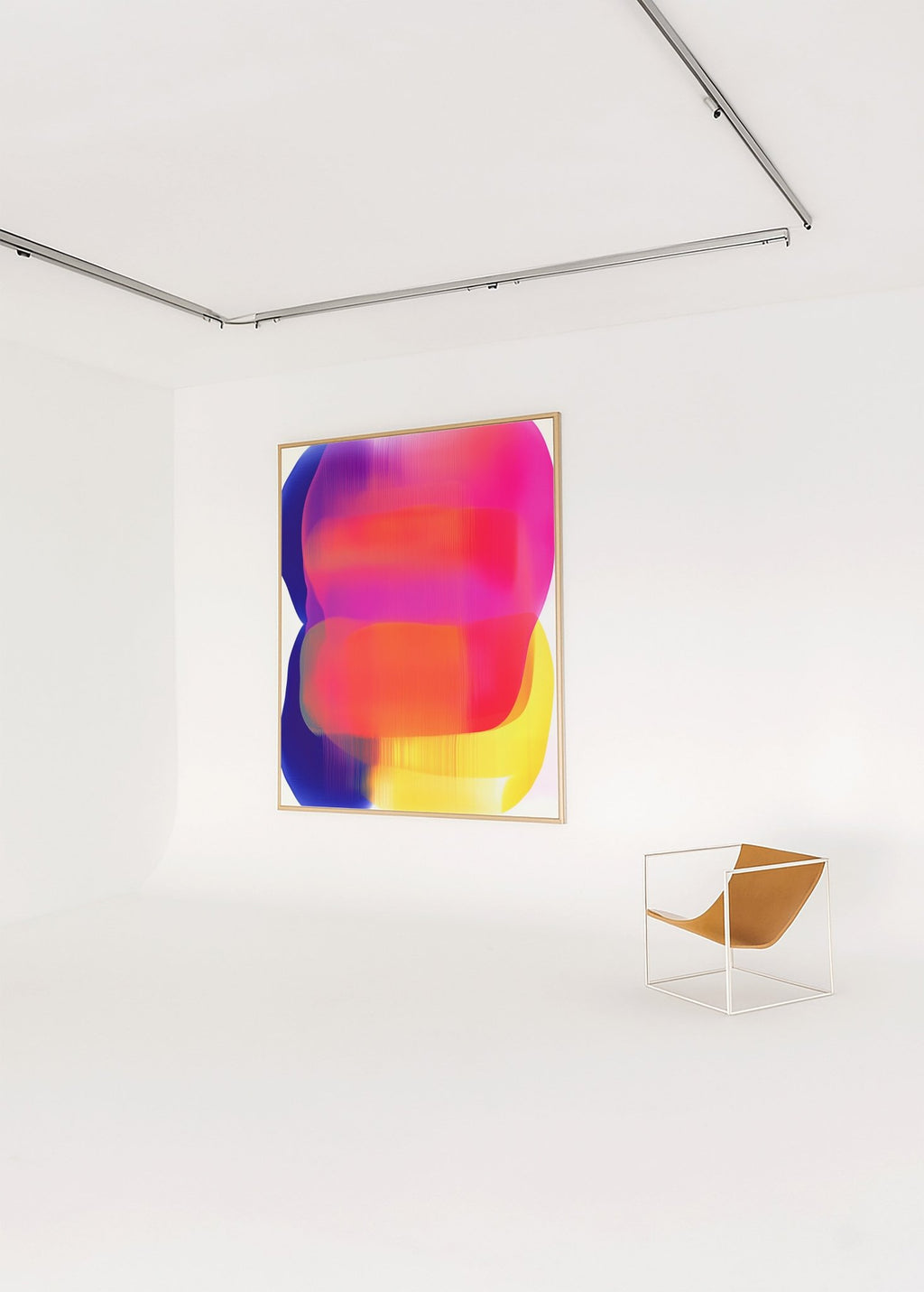 Vibrant Blocks Abstract - Framed Canvas canvas wall art – And A Little More