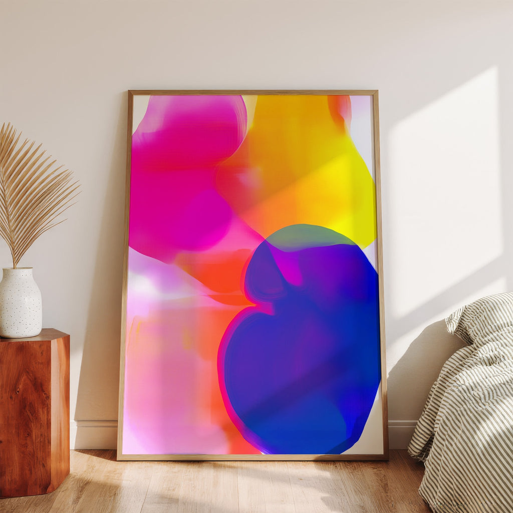 Vivid Haze Abstract - Framed Canvas canvas wall art – And A Little More